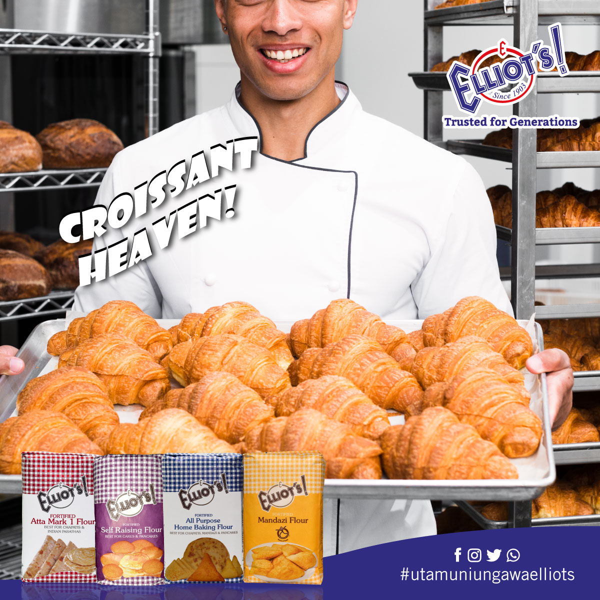 Brighten your morning with a warm smile and indulge in a freshly baked#elliotsflour croissants. It's the ultimate treat to warm your spirits and help you conquer the chill!
#elliotsflourselfraising
#elliotsflourallpurpose
#elliotsmandazi
#attamark1
#croissants
#cakeday📷
#mandazi