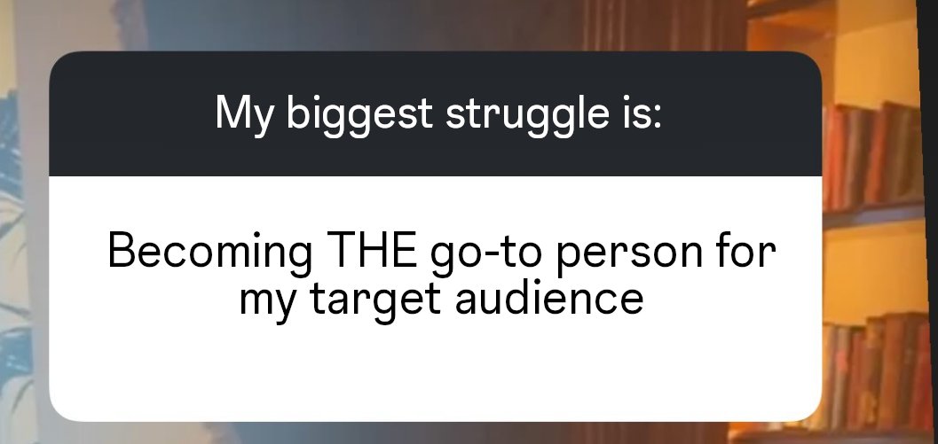 Have you published a book yet? Active YouTube channel? Podcast? Are you consistently advertising? Are you hosting webinars? Are you recording shorts/reels/tiktoks?

Are you willing to do what it takes to become this “go to person” and claim the status?
