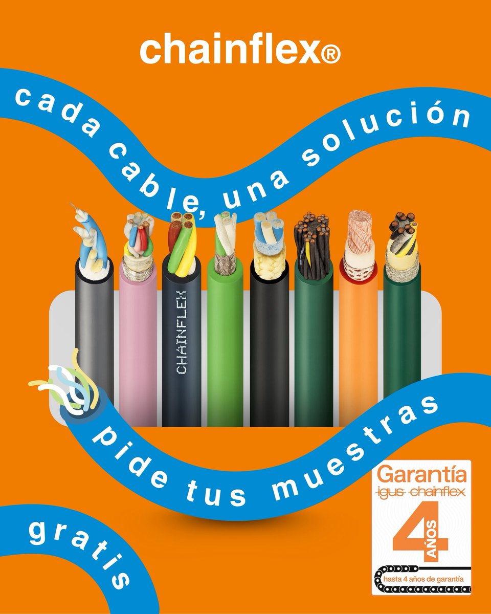 ¿Buscas cables para tu maquinaria o proyecto industrial? 🚀
En igus tenemos la solución: cada chainflex®️ está hecho para movimiento continuo, torsión, temperatura o resistencia.
✅ Muestras GRATIS 👉 igus.com.mx/info/chainflex…
⚡ Hasta 4 años de garantía.
#igusmexico #industria40