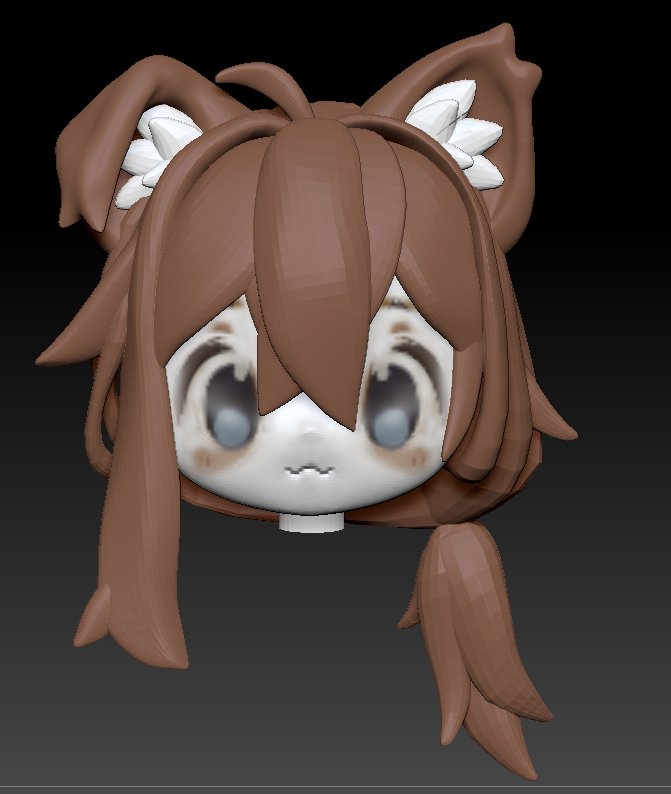 ケモミミ追加
柔らかさを感じれるけどしっかり折れている感じをだすのが難しい