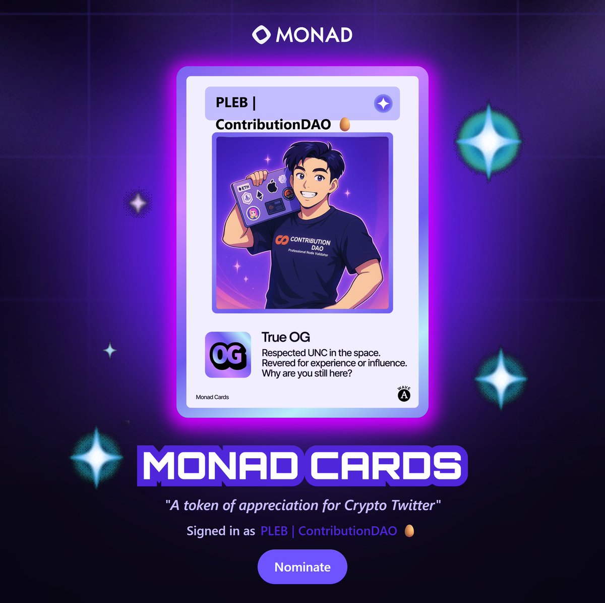 ใครอยากถูก Nominate บน Monad Card  มีกิจกรรมเล็กๆ มาฝากครับผม

กิจกรรมง่ายๆ เลย  เลือกเลข 1-100  ครับ ผมเอาเลขในใจ 3 เลข ด้วยการ Encrypted ล่วงหน้าเรียบร้อยแล้วครับ ป้องกันการโกง

เลข 1 : 266c6c4a8ce........................
เลข 2 : 2180d08169b.......................
เลข 3 :
