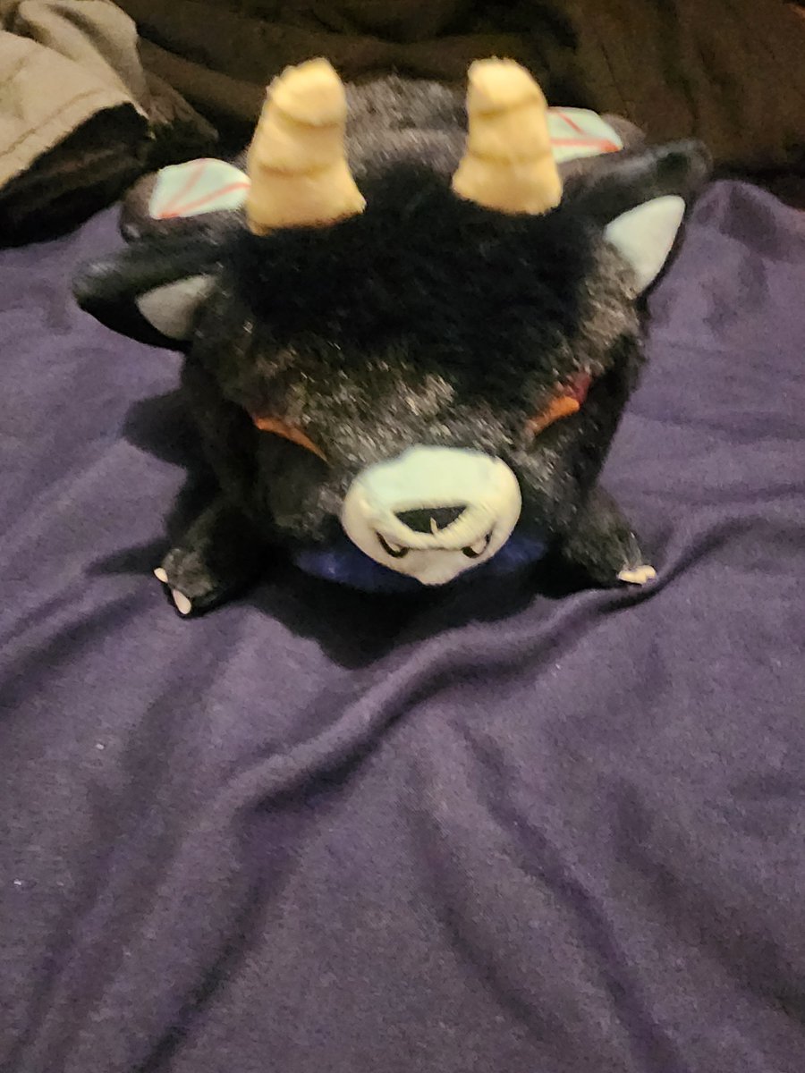 SplatMAnimates's tweet image. I got the demon baby kitsune plushie it's so cute