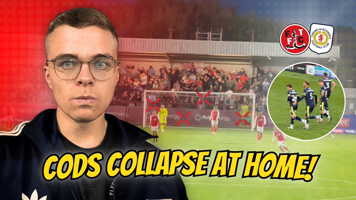 NEW VIDEO! 🚨 

FLEETWOOD TOWN COLLAPSE AT HOME IN A 1-4 DEFEAT…

Crewe was excellent from start to finish as they make it 4 wins from 4. 

Home Vlogs back= Pure Carnage! 

🔗 youtu.be/A-UVtZcW-uY?si…

All RTs appreciated!

Close to 18,000 SUBSCRIBERS! 

#FTFC #CreweAlex