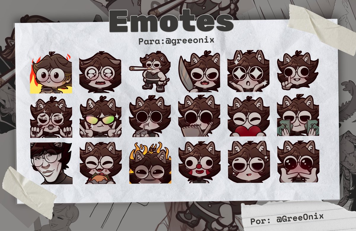 Vocês sabiam que eu desenho emotes também?