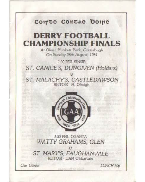 JohnMackle87's tweet photo. 41 years ago this week, John Somers and I faced off for the John McLaughlin Cup (the @Doiregaa Senior C'ship), and this week, the lunch bill. I won the lunch, John senior, the match. A true gentlemen, and an exceptional No1 for Derry and mentor for me. A great day's craic https://t.co/RynFNORTzw