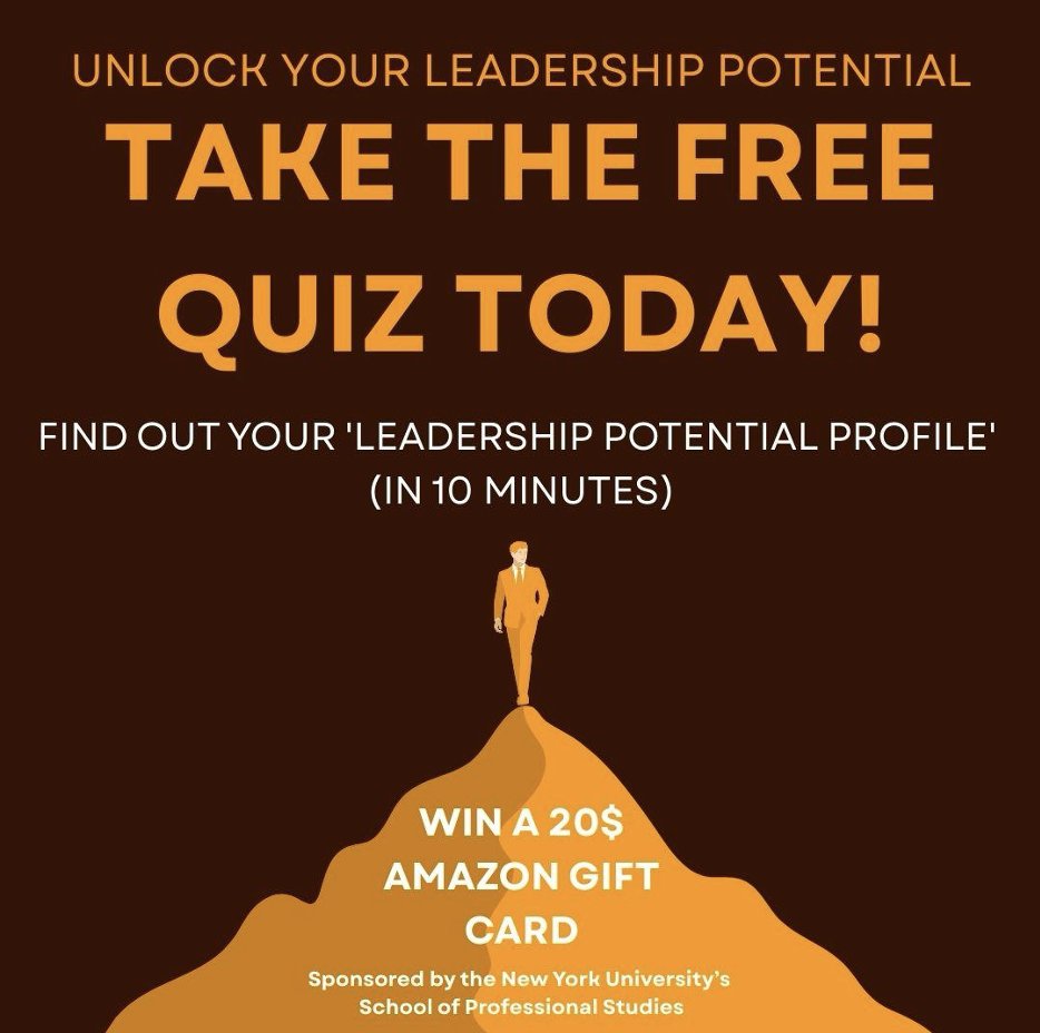 GlobalCommNYC's tweet photo. Want to lead through change? Find out w/ “GLOBAL #LEADERSHIP CHALLENGE” – #research by the @NYUSPS Dean’s Grant.
https://t.co/TZGIfqc5rd 

Get: 
#FutureLeaders  PROFILE
#Tips transforming change --> opportunity
High-impact comms skills
Win $20 #Amazongiftcard after quiz! #NYU https://t.co/guNBfKiWRj