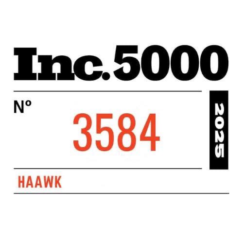 HAAWK has landed at No. 3584 on the 2025 Inc. 5000 list of the fastest-growing companies in America, with 107% revenue growth over the past 3 years. A huge thank you to our team, clients, and partners for making this possible!