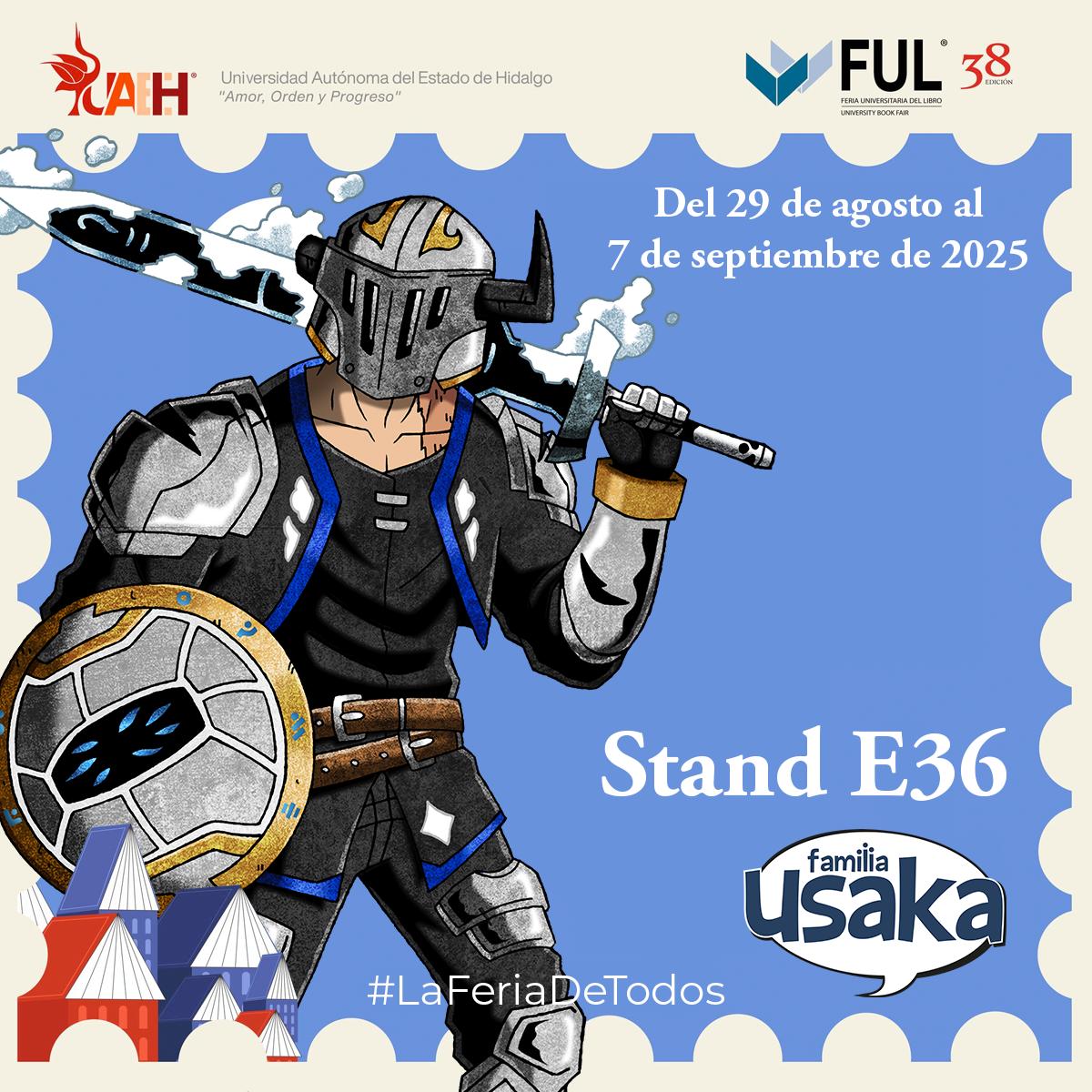 Nuestra siguiente feria del libro será en Pachuca, Hidalgo! 

Estaremos participando en la Feria Universitaria del Libro de la UAEH (<a href="/FUL_mx/">FUL</a>) a partir del 29 de agosto y hasta el 7 de septiembre. 

Encontrarán todos nuestros libros en el stand E36 😀.

¡Allá nos vemos!