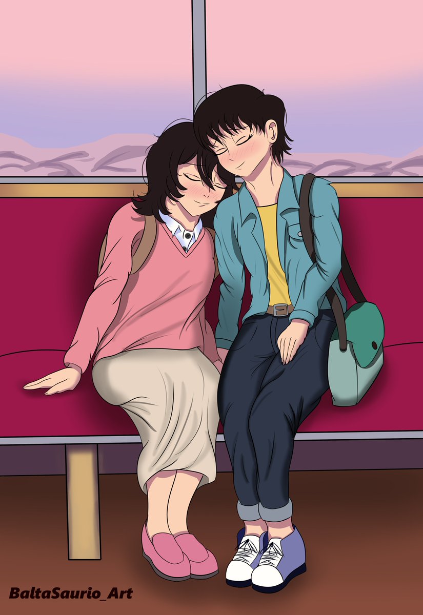 Fujino x Kyomoto❤️💙🩷 (Old fanart from "Look Back") 

#Lookback #fujimoto #SFWContent #fanart