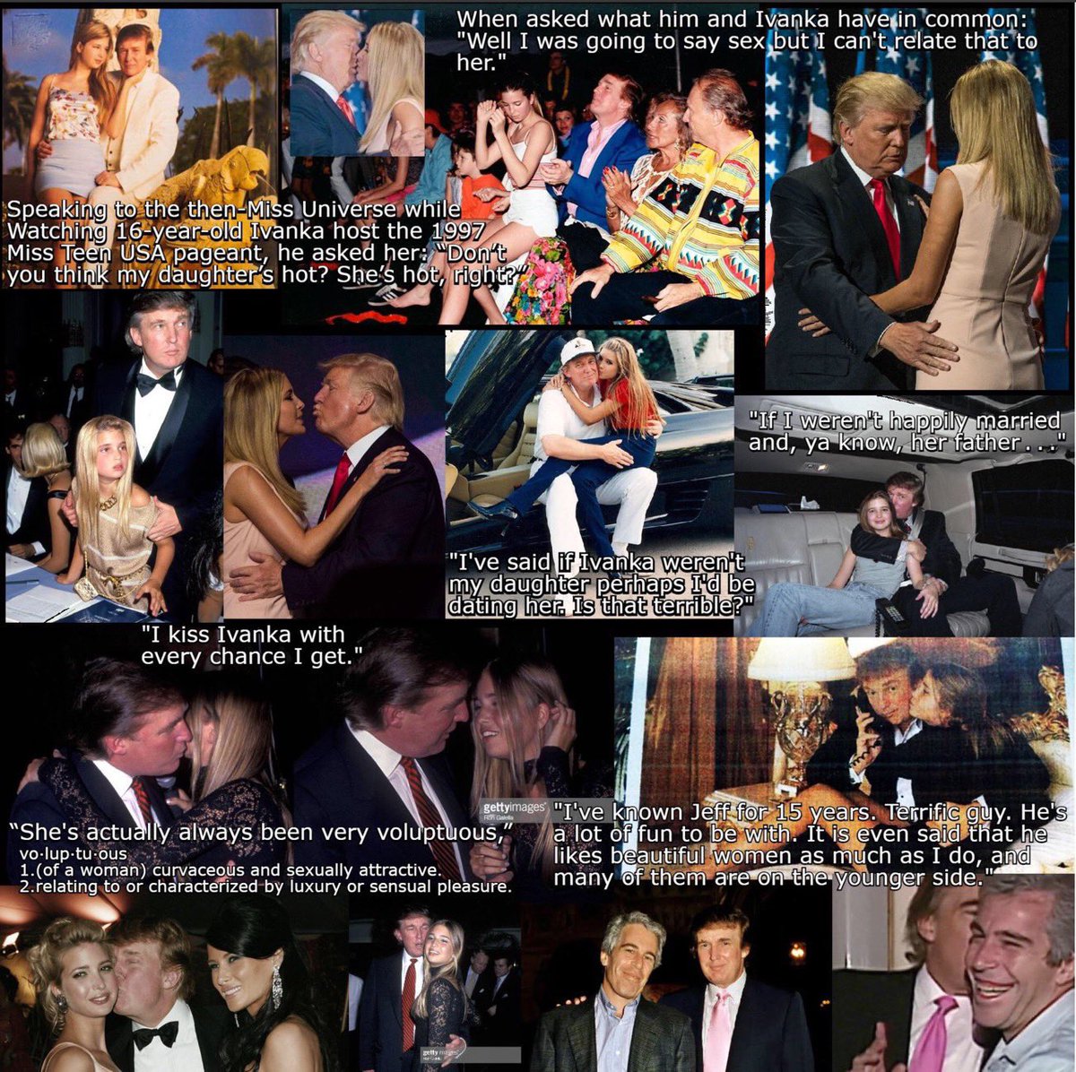 Dr. Mike 🌊💙🌊 (@frankmikedavis1) on Twitter photo <a href="/TheRickWilson/">Rick Wilson</a> 🚨"SEXUAL ABUSER" TRUMP DIVERTS the MSM from his EPSTEIN CONNECTION & his 30+ VICTIMS:
1/Kristin Anderson, age 22: Trump GROPED under her skirt at a Manhattan club.
2/Mariah Billado, 18: Trump entered the Miss Teen USA dressing room where contestants, ages 15-19, were NAKED! <a href="/TheRickWilson/">Rick Wilson</a> 🚨"SEXUAL ABUSER" TRUMP DIVERTS the MSM from his EPSTEIN CONNECTION & his 30+ VICTIMS:
1/Kristin Anderson, age 22: Trump GROPED under her skirt at a Manhattan club.
2/Mariah Billado, 18: Trump entered the Miss Teen USA dressing room where contestants, ages 15-19, were NAKED!