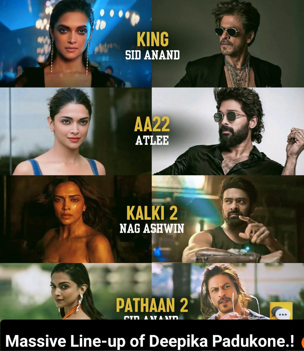 Massive Line-up of Deepika Padukone.! 🔥