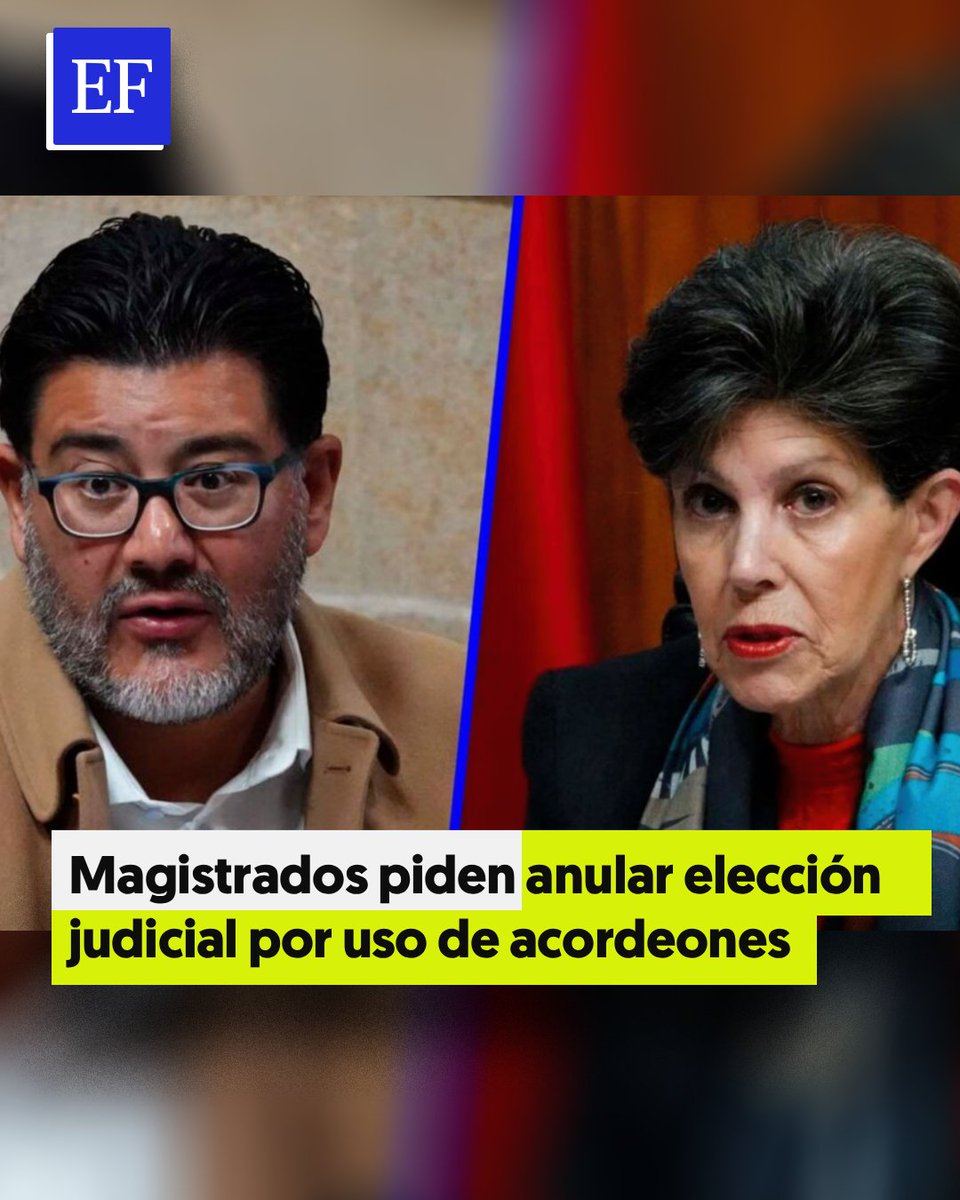 📌 Magistrados del TEPJF, Reyes Mondragón y Janine Otálora, propusieron anular la elección judicial por el uso masivo de acordeones.
Advierten que se vulneró la imparcialidad y el voto libre. elfinanciero.com.mx/nacional/2025/…