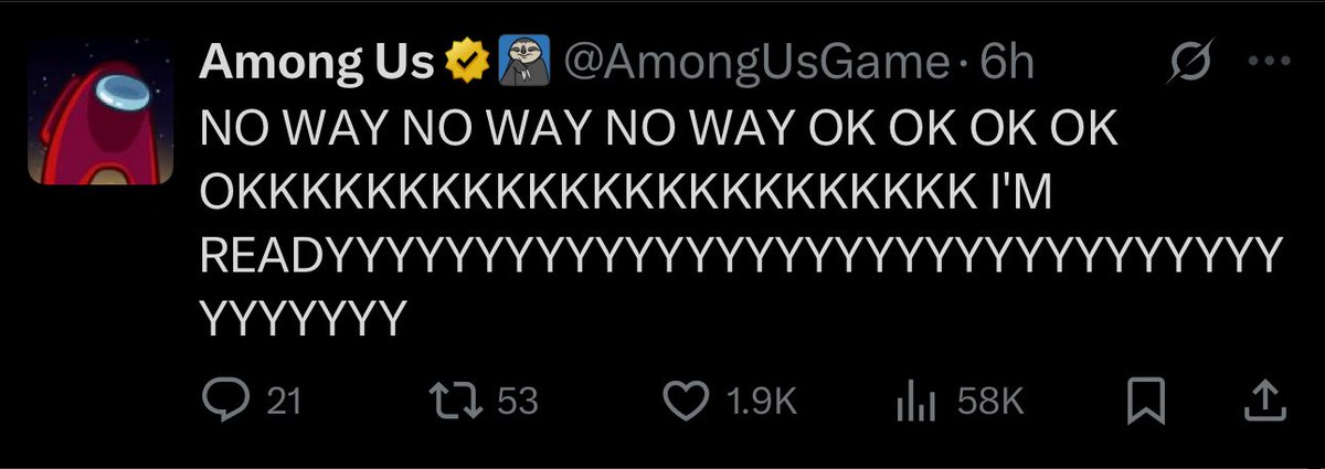 Yoou know it's serious when the Offical Among Us account is reacting to this