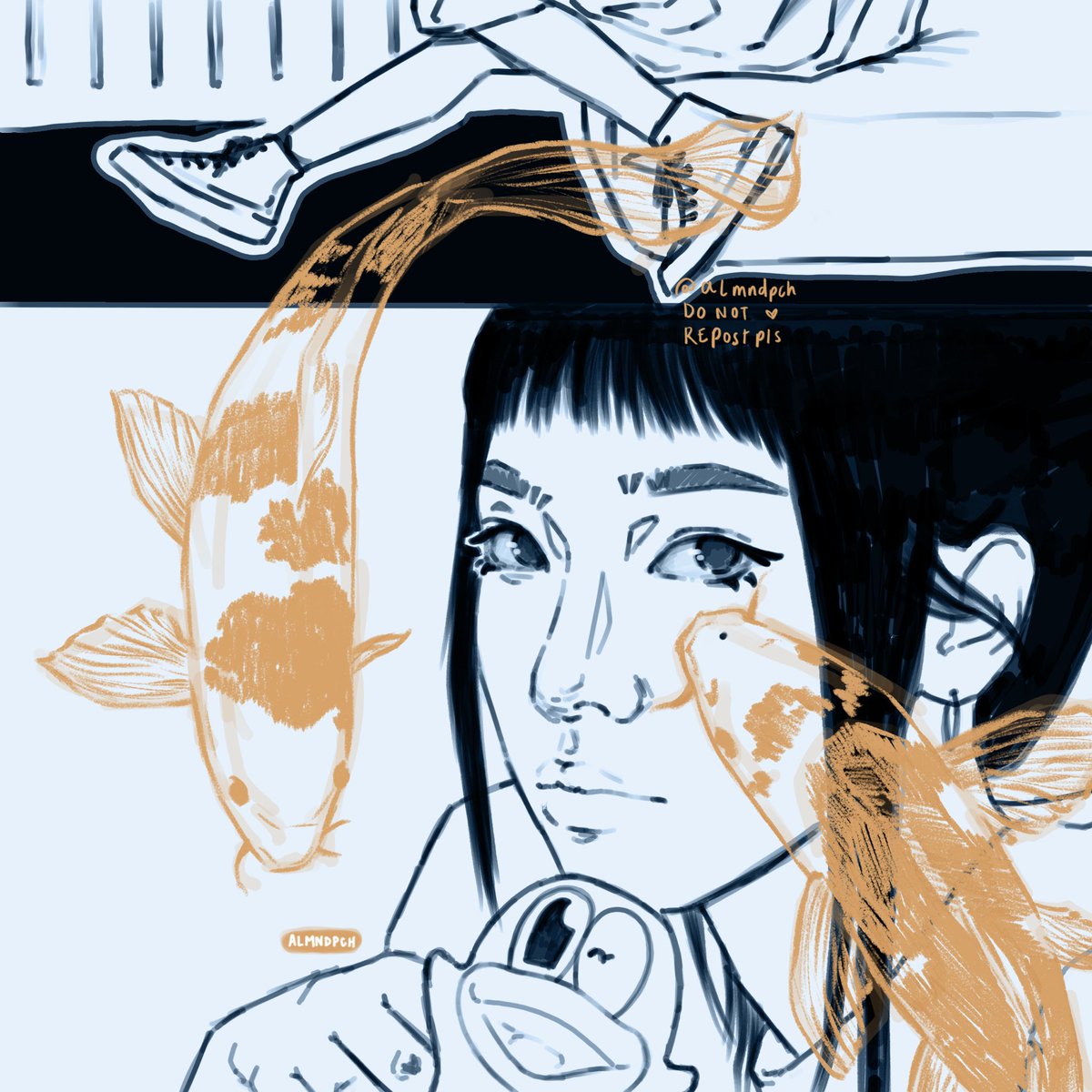 almndpch's tweet photo. do u mind if i draw fishes over everyone from now on ? :D #karina https://t.co/LwxEtceL44