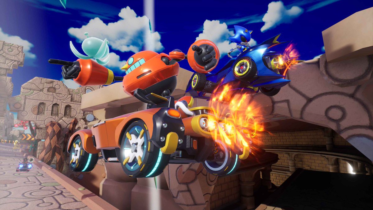 sonicstadium's tweet photo. More #SonicRacingCrossworlds have appeared online via a hands-on preview.

Sonic Superstars' Sky Temple has been confirmed as a location. We also got to see more of Kronos and White Space. #SonicNews https://t.co/hFr4G0UlrW