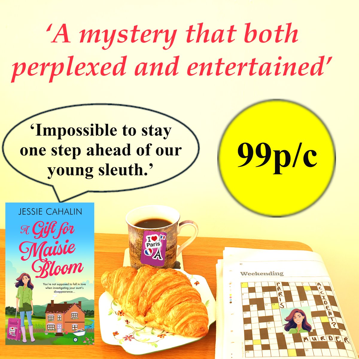 Books in my Handbag with #JessieCahalinWriter (@booksinhandbag) on Twitter photo DOWNLOAD FOR 99P/C TODAY!
🔔MYSTERY
🔔SWEET ROMANCE
🔔YORKSHIRE
🔔PARIS
Teacher becomes accidental sleuth and falls in love
💘‘Charming, romantic and funny!’🤣
tinyurl.com/myjndpzz
#TuesNews <a href="/RNAtweets/">Romantic Novelists' Association</a>
#BooksWorthReading #cozymystery #romcoms 📷 #KindleDeals #99p #99c DOWNLOAD FOR 99P/C TODAY!
🔔MYSTERY
🔔SWEET ROMANCE
🔔YORKSHIRE
🔔PARIS
Teacher becomes accidental sleuth and falls in love
💘‘Charming, romantic and funny!’🤣
tinyurl.com/myjndpzz
#TuesNews <a href="/RNAtweets/">Romantic Novelists' Association</a>
#BooksWorthReading #cozymystery #romcoms 📷 #KindleDeals #99p #99c