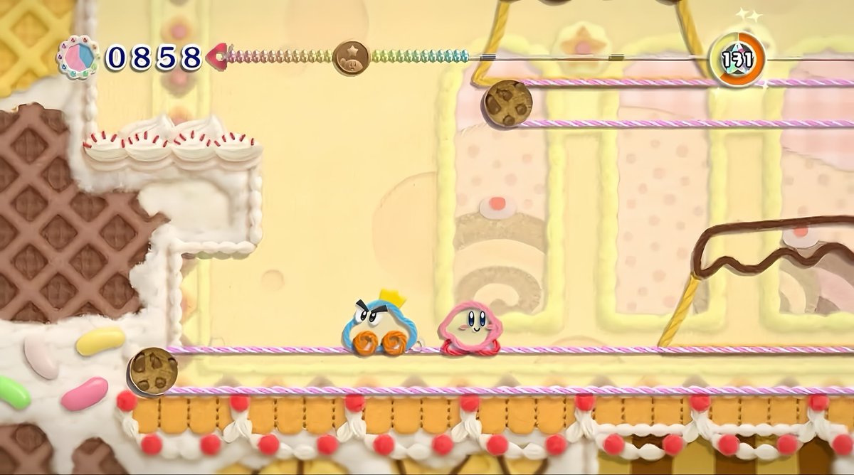 Sweets Park would be paradise if Kirby wasn’t made of yarn because Kirby has an insatiable appetite