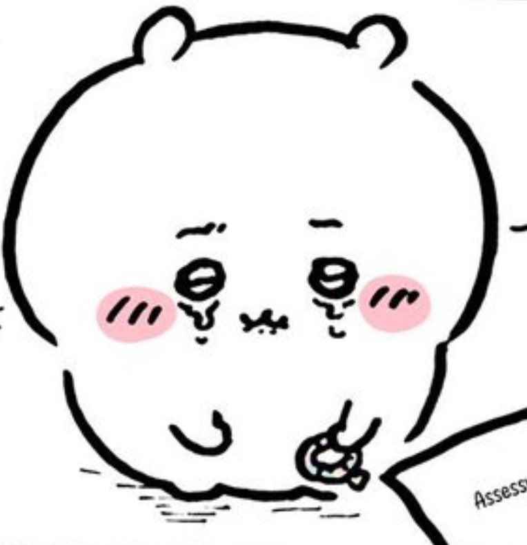 just a round plump crying chiikawa