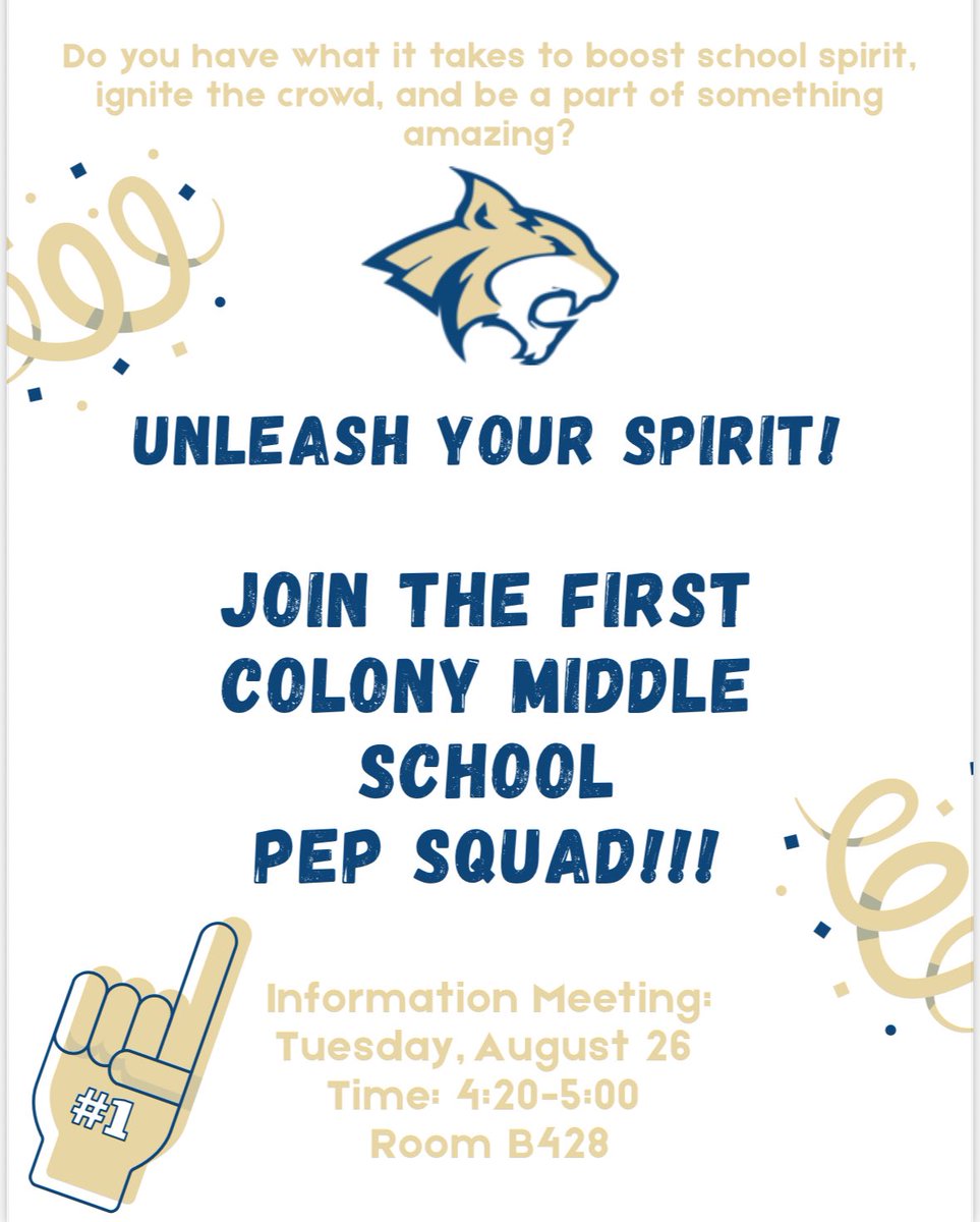 Got spirit? Join our pep squad.