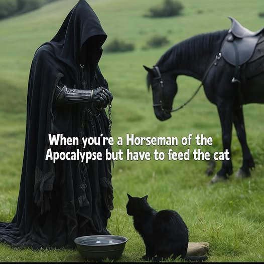 smithsk's tweet photo. #cats #apocalyse #humor https://t.co/TePotAXj0B