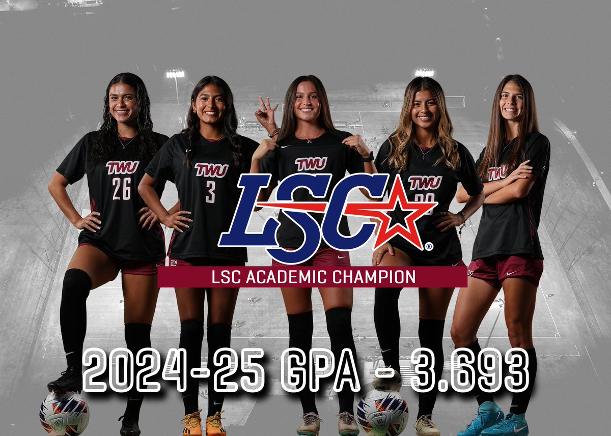 TWU Soccer (@twu_soccer) on Twitter photo ๐๐ฎ๐ช๐ญ๐ฎ๐ป๐ผ ๐ฒ๐ท ๐ฝ๐ฑ๐ฎ ๐ฌ๐ต๐ช๐ผ๐ผ๐ป๐ธ๐ธ๐ถ๐ซก
Your Pioneers have been named <a href="/LoneStarConf/">Lone Star Conference</a> Academic Champions with a team GPA of 3.693!
Continued hard work and dedication on and off the field.
#PioneerProud ๐๐ฎ๐ช๐ญ๐ฎ๐ป๐ผ ๐ฒ๐ท ๐ฝ๐ฑ๐ฎ ๐ฌ๐ต๐ช๐ผ๐ผ๐ป๐ธ๐ธ๐ถ๐ซก
Your Pioneers have been named <a href="/LoneStarConf/">Lone Star Conference</a> Academic Champions with a team GPA of 3.693!
Continued hard work and dedication on and off the field.
#PioneerProud