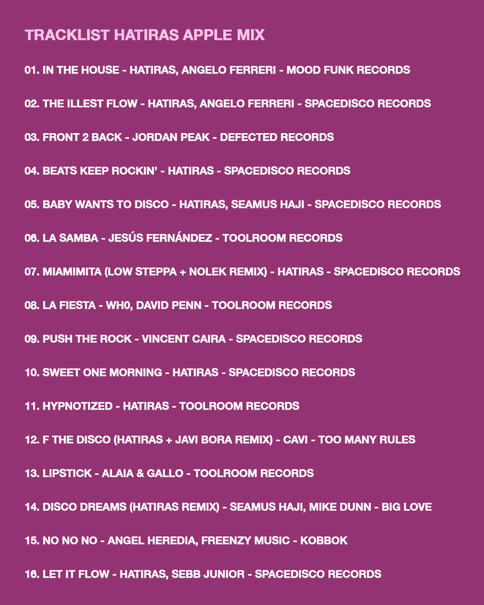 hatiras's tweet image. I recorded an exclusive mix for @AppleMusic for the @toolroomrecords Family series. Stream it here... 
music.apple.com/us/album/famil…

#HouseMusic #Hatiras #Toolroom #AppleMusic #Spacedisco