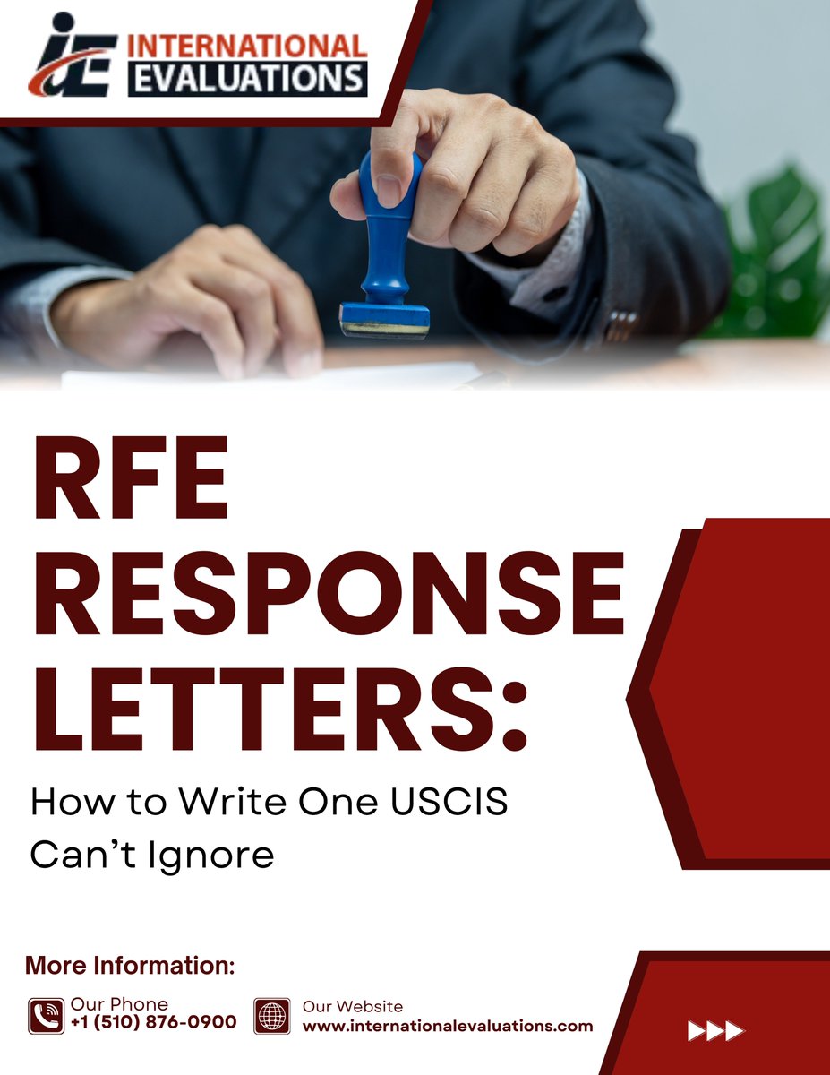 Inevaluations's tweet photo. 📩 Received a USCIS RFE? Respond with confidence.
✔️ Review the notice thoroughly
✔️ Organize your documentation
✔️ Include a clear, professional cover letter
💡 Tip: Use a table to match evidence to each USCIS request.
📞 +1 (510) 876-0900
🌐 https://t.co/xxWPXldGKT
#USCIS #RFE https://t.co/QTXG1wRBci