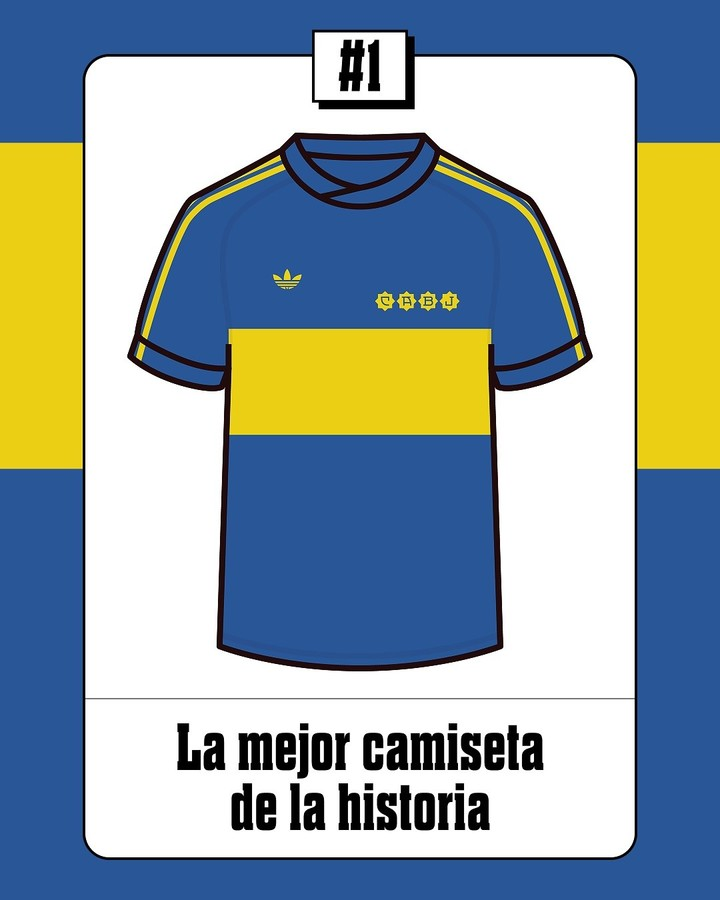 ¡La mas linda de la historia!
La camiseta que utilizó Boca en 1981, fue elegida por los lectores de la revista española <a href="/RevistaPanenka/">Panenka</a> como la mejor camiseta de la historia del fútbol. 
En su encuesta participaron más de 100.000 personas.
#LaMásLindaLaDelMásGrande 💙💛💙
