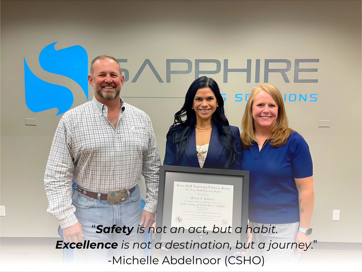 Sapphire Gas Solutions (@sapphirenatgas) on Twitter photo ๐ฆ๐ฎ๐ณ๐ฒ๐๐ ๐๐ถ๐ฟ๐๐. ๐๐น๐๐ฎ๐๐.
At Sapphire Gas Solutions, safety is more than a priorityโitโs a core value woven into every part of our work.
Safety and excellence are never afterthoughts; they drive everything we do.
One way we uphold this standard is by investing ๐ฆ๐ฎ๐ณ๐ฒ๐๐ ๐๐ถ๐ฟ๐๐. ๐๐น๐๐ฎ๐๐.
At Sapphire Gas Solutions, safety is more than a priorityโitโs a core value woven into every part of our work.
Safety and excellence are never afterthoughts; they drive everything we do.
One way we uphold this standard is by investing