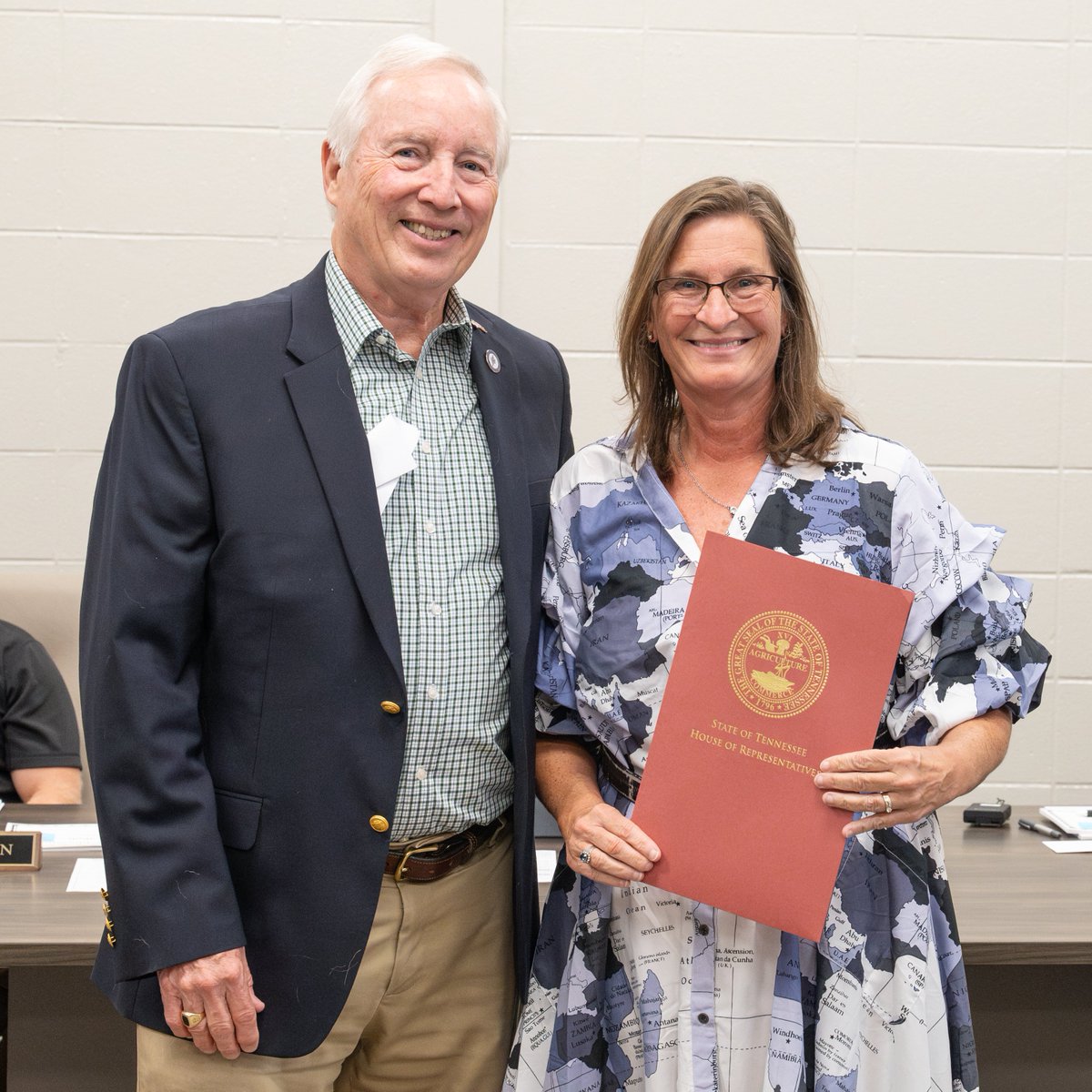 TCSPublic's tweet photo. At tonight's TCS Board of Education meeting, State Representative Rush Bricken presented a State of Tennessee Proclamation to Tullahoma High School's Dr. Candace Terry. Dr. Terry is one of four state finalists for the Presidential Awards for Excellence in Math &amp; Science Teaching. https://t.co/6VB2LqR7Tl