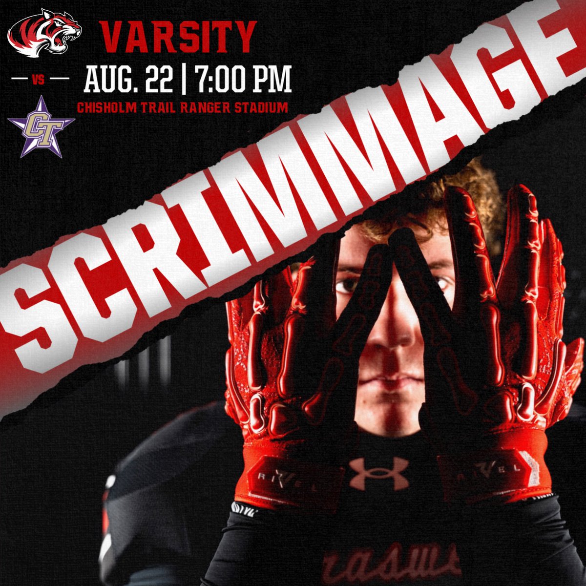 first scrimmages of 2025! 

🔥 9th / JV Scrimmage
📍 Carrico Stadium
🗓 Thursday , Aug. 21
⏰ 6:00 PM
Opponent: Chisholm Trail Rangers

⚡ Varsity Scrimmage
📍 Chisholm Trail Ranger Stadium
🗓 Friday, Aug. 22
⏰ 7:00 PM
Opponent: Chisholm Trail Rangers
#KeepChoppingWood🪓