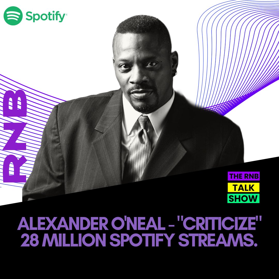 the_rnb_talk_tv's tweet photo. #MusicNews Alexander O'Neal - "Criticize" 28 million Spotify streams , is the most streaming single from his 1987 classic album "Hearsay".
#spotify #playlist https://t.co/Z3Ekv35IyB