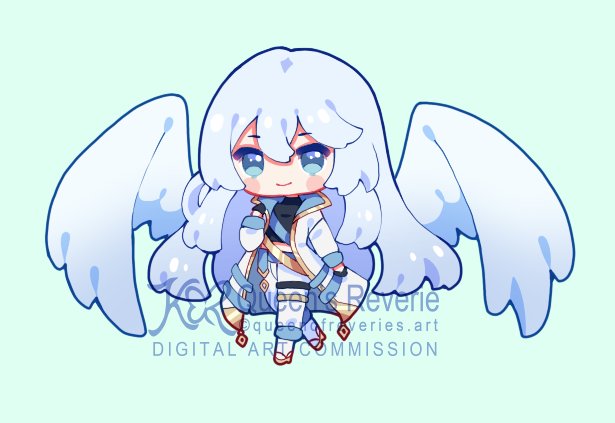 Thank you <a href="/LuminokoReal/">Tsuchinoko Real?! 🐍🪶</a> for this adorable art! It's just my kind of style it is so cuteeee 🥺🩵

🎨: <a href="/QueenofReveries/">Queen of Reveries</a> 
#Vtuber #ENVtuber #ShirARTyuki
