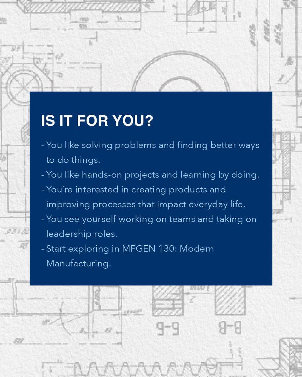 byuengineering's tweet photo. Week 4 of our Department Spotlight Series is here!
This week we’re shining the spotlight on Manufacturing Engineering.
This program is all about creativity, problem solving, and building things that make a difference in everyday life.
#BYUEngineering #BYU #Manufacturing https://t.co/iOxG9cNtDO