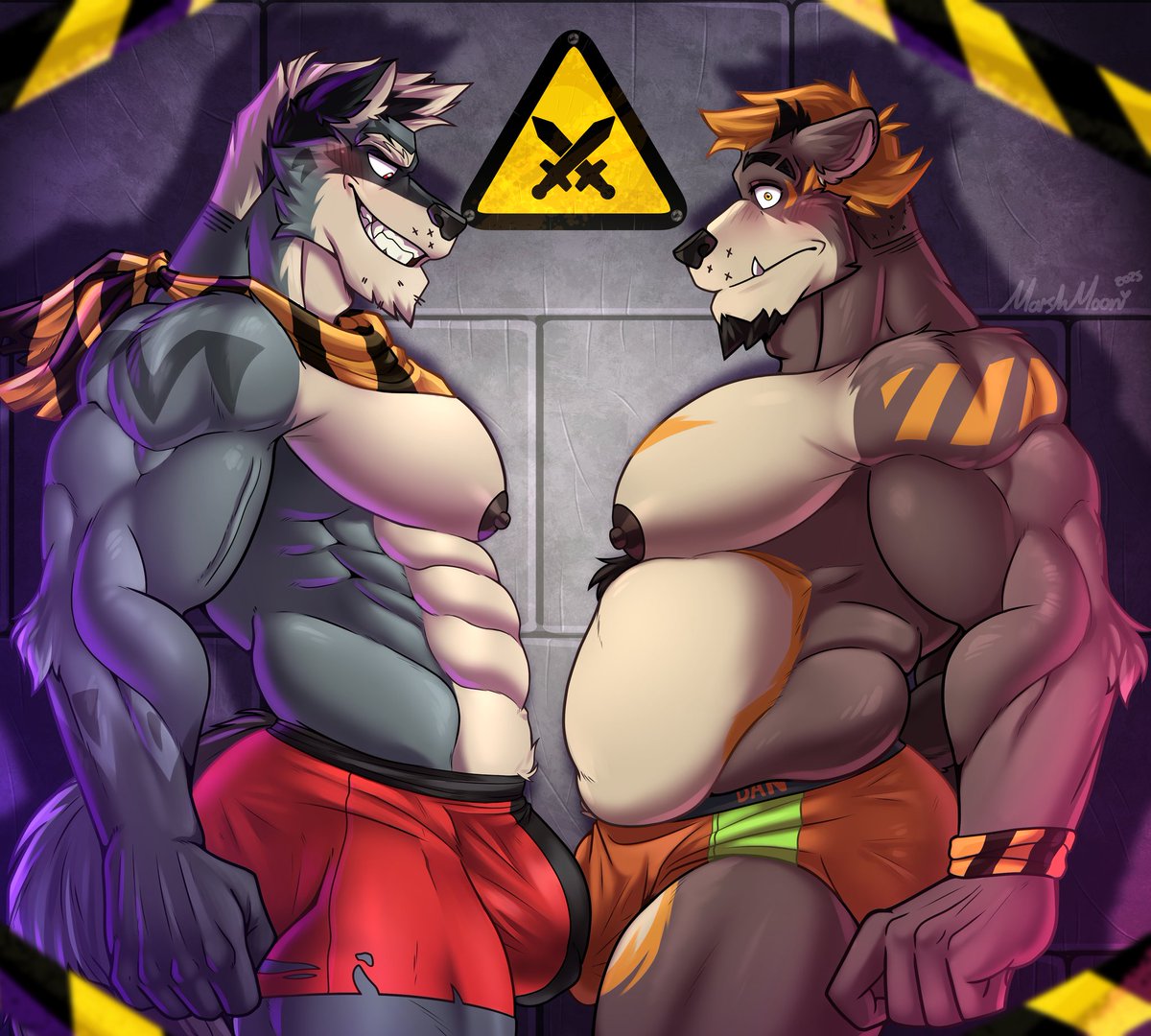 ⚠️Espadazos Zone⚠️ 😳🦝🐻🍆🍆  Dan y Risk van a reforzar la amistad 🥴Otra ilustracion que realice para <a href="/WarningYIFF/">⚠️Warning Yiff 🐻</a> 🥵