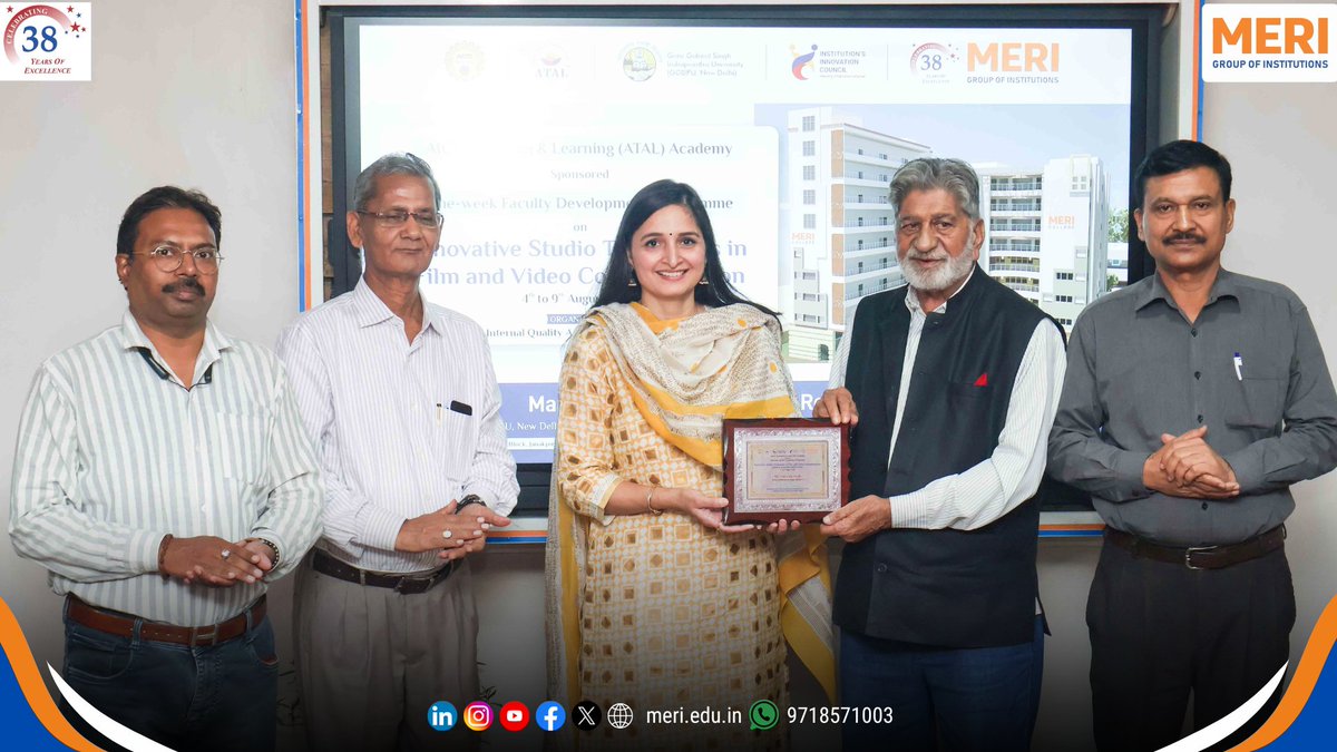 meri_college's tweet image. Wrapping Up Another Insightful Day at MERI’s FDP! At MERI, we remain committed to fostering academic excellence, innovation, and industry-aligned training for educators and students alike.  #fdp #atalacademy #merigroupofinstitutions #ggsipu #aicteapproved #mediaeducation