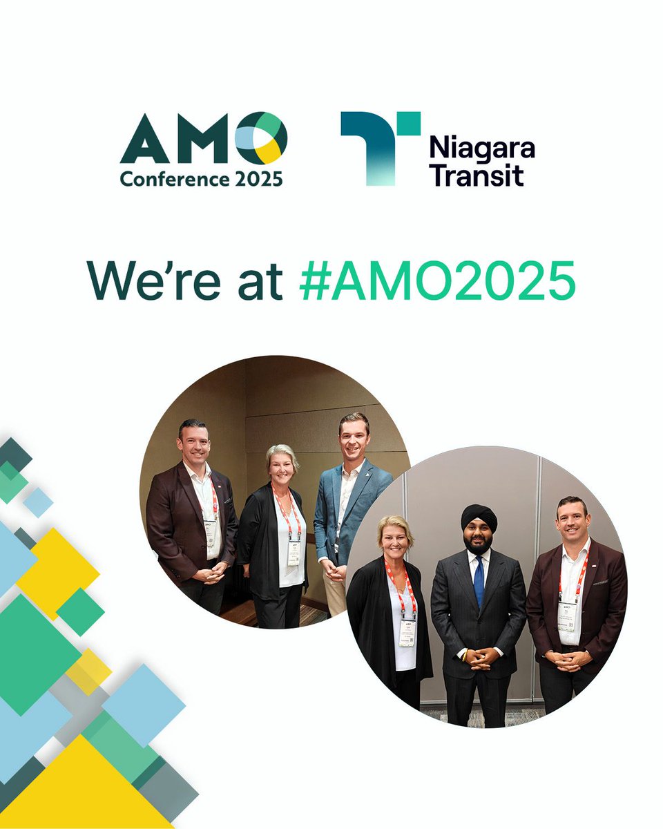 Today at #AMO2025 we met with the Ontario Ministry of Transportation and the Ministry of Energy and Mines to discuss transit in Niagara. We had productive conversations and advocated for initiatives such as the province to increase the Dedicated Public Transit Fund and provide