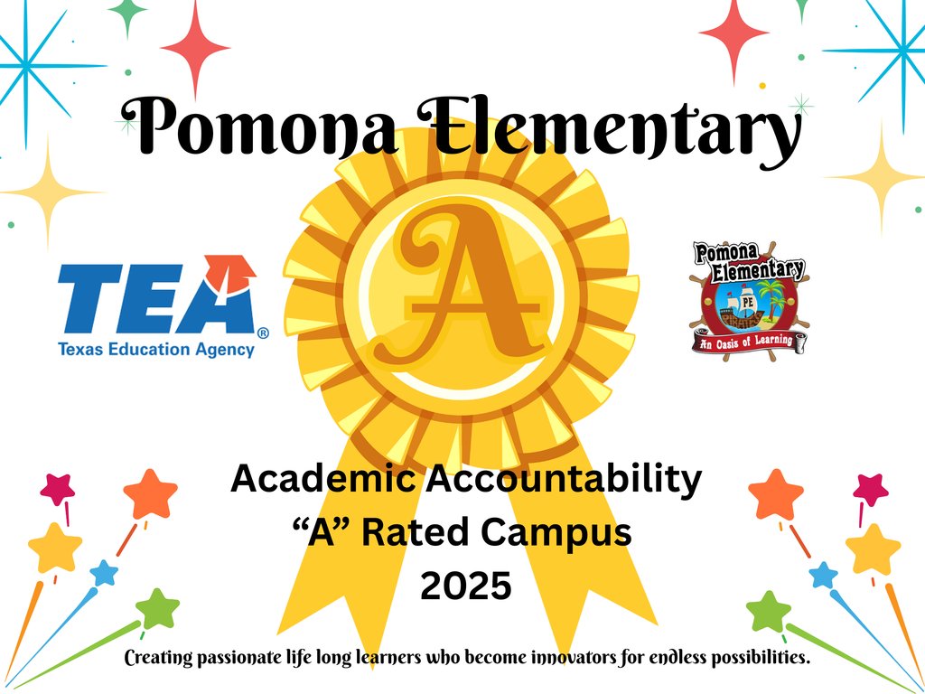 We are an "A" rated campus for 2025 by T.E.A.!  #Alvinisd