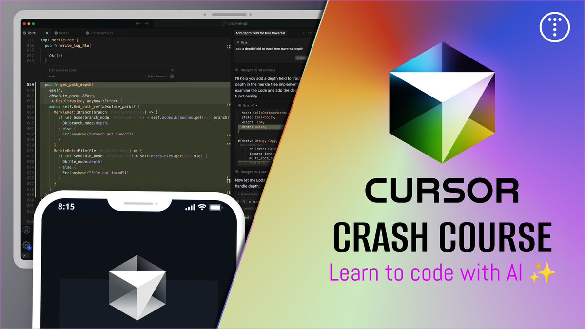 It's been a while since I created a traditional Traversy Media style crash course, this one was fun to make. 

Cursor Crash Course &amp; AI Coding for Beginners
youtu.be/5zR1ZE5aqho?si…