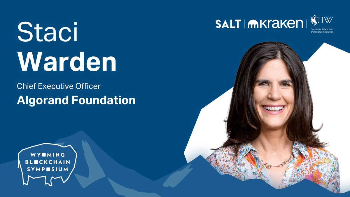 Algorand Foundation (@algofoundation) on Twitter photo Algorand Foundation CEO <a href="/StaciW_DC/">staci.algo</a> speaks tomorrow at <a href="/SALTConference/">SALT</a> in Wyoming.
Her panel, ‘DeFi TradFi Convergence: Markets, Payments and Privacy’, will be recorded. Algorand Foundation CEO <a href="/StaciW_DC/">staci.algo</a> speaks tomorrow at <a href="/SALTConference/">SALT</a> in Wyoming.
Her panel, ‘DeFi TradFi Convergence: Markets, Payments and Privacy’, will be recorded.