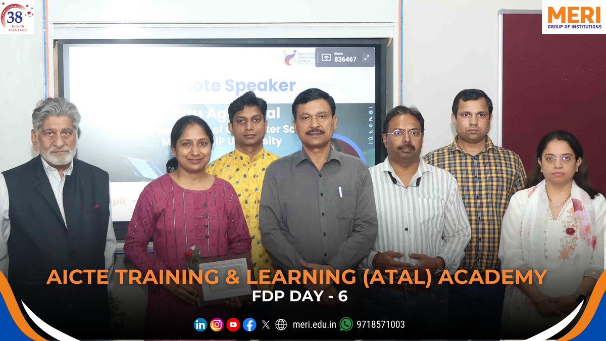 meri_college's tweet image. Wrapping Up Another Insightful Day at MERI’s FDP! At MERI, we remain committed to fostering academic excellence, innovation, and industry-aligned training for educators and students alike.  #fdp #atalacademy #merigroupofinstitutions #ggsipu #aicteapproved #mediaeducation