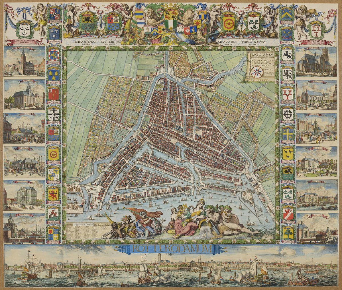 MartjanKuit's tweet photo. De legendarische plattegrond van Rotterdam door De Vou en De Hooghe uit 1694, lieve mensen.

Holimoli! https://t.co/iLQ9A9CQsf