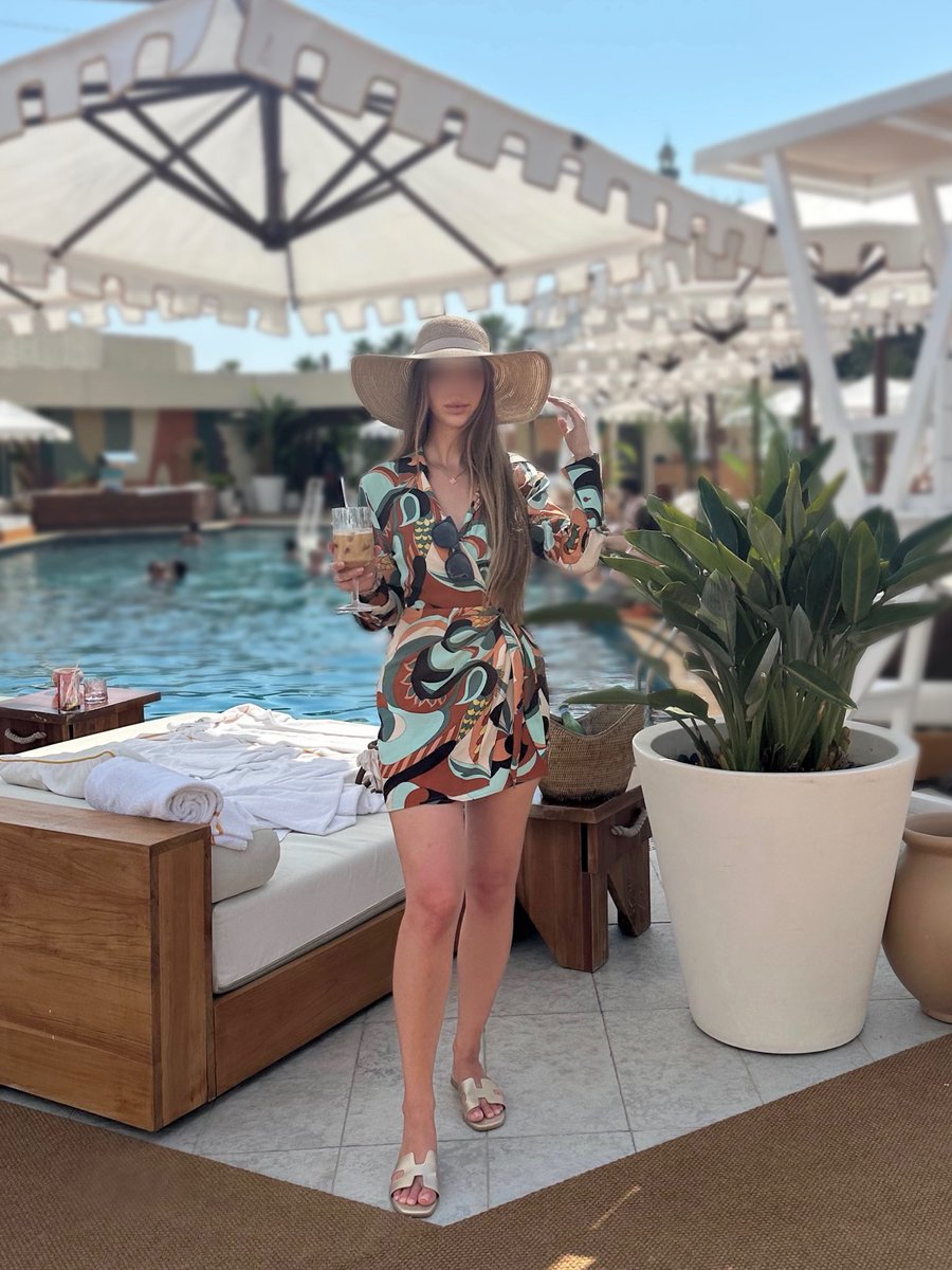 When your coffee is iced but your style is hot - at the Nikki beach Monte-Carlo 🩵