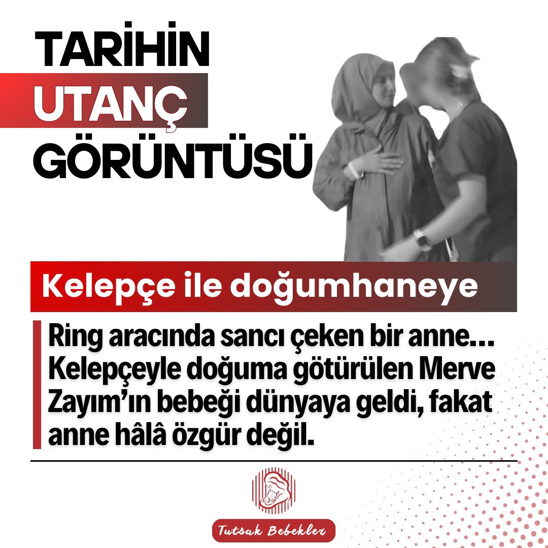 Doğum sonrası bir annenin en çok ihtiyacı olan şey bebeğinin yanında huzurla kalabilmesidir, kelepçe değil. Merve Zayım’ın tekrar tutuklanma girişimi hem anneye hem masum bebeğe cezadır. 1GünlükBebek HapseGirmesin
Mustafa Bozbey
Selahattin Yılmaz
<a href="/adalet_bakanlik/">T.C. Adalet Bakanlığı</a>
<a href="/ctekurumsal/">Ceza ve Tevkifevleri Genel Müdürlüğü</a>