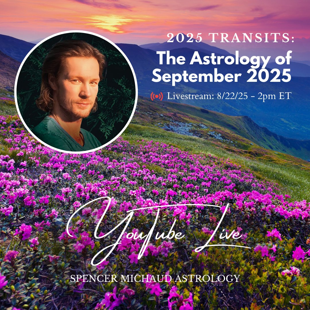 Join Spencer Michaud on YOUTUBE LIVE, Fri. 8/22, 2pm ET, as we discuss The Astrology of September 2025, finding meaning through an exploration of Decanic Tarot, Fixed Stars, and the I-Ching. #astrology #september #tarot #decans #traditionalastrology  youtu.be/iGuUB7TNZ6o