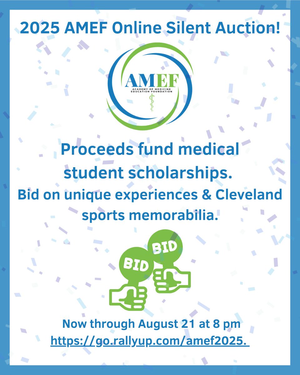 Our annual silent auction is now live, and new items were added today! Visit go.rallyup.com/amef2025 to start bidding and help support our medical student scholarship fund.