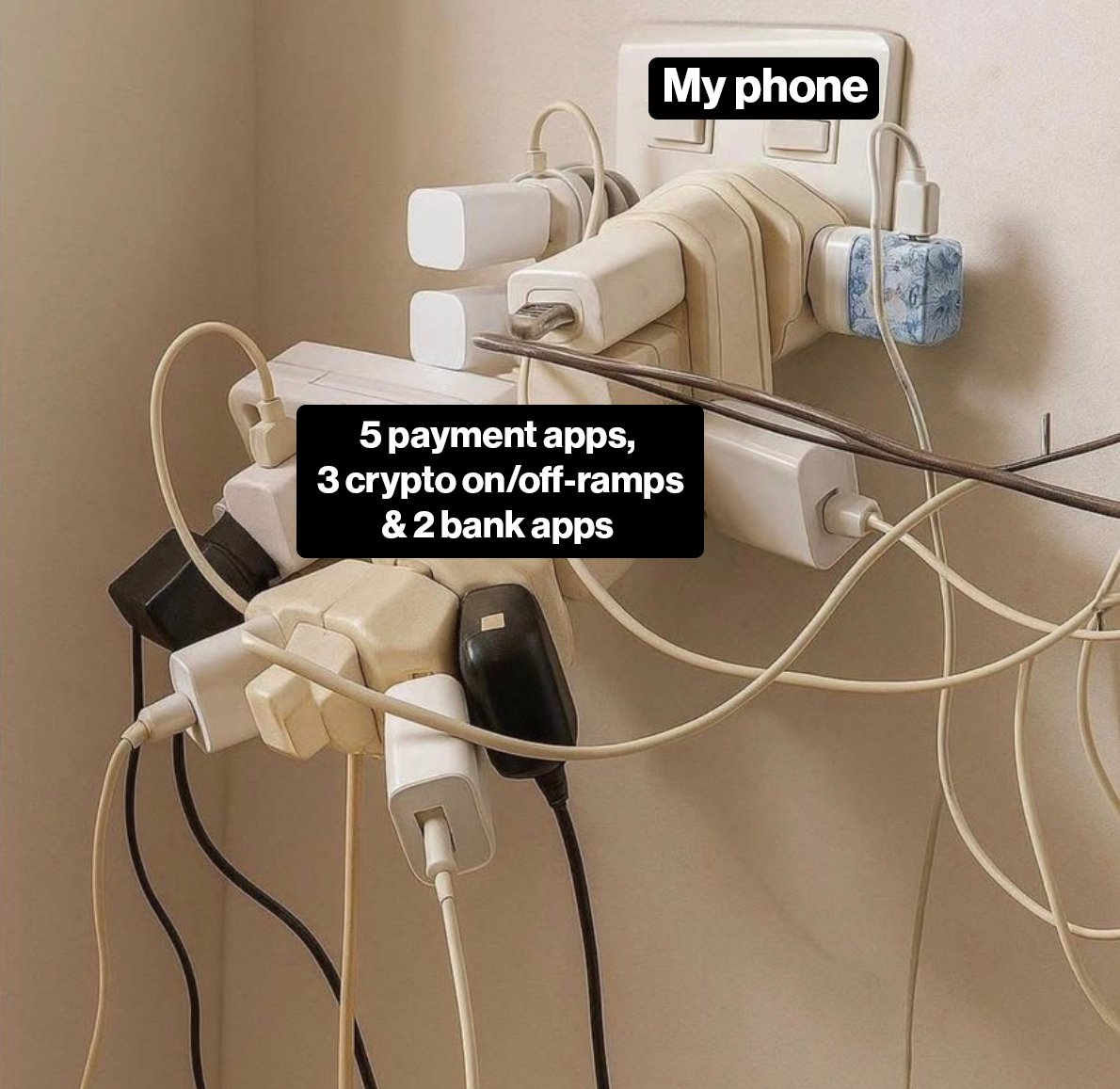 With HANDL, all you need is 1 payment link to receive $.

No new apps, bridges, or external on/off-ramps required.