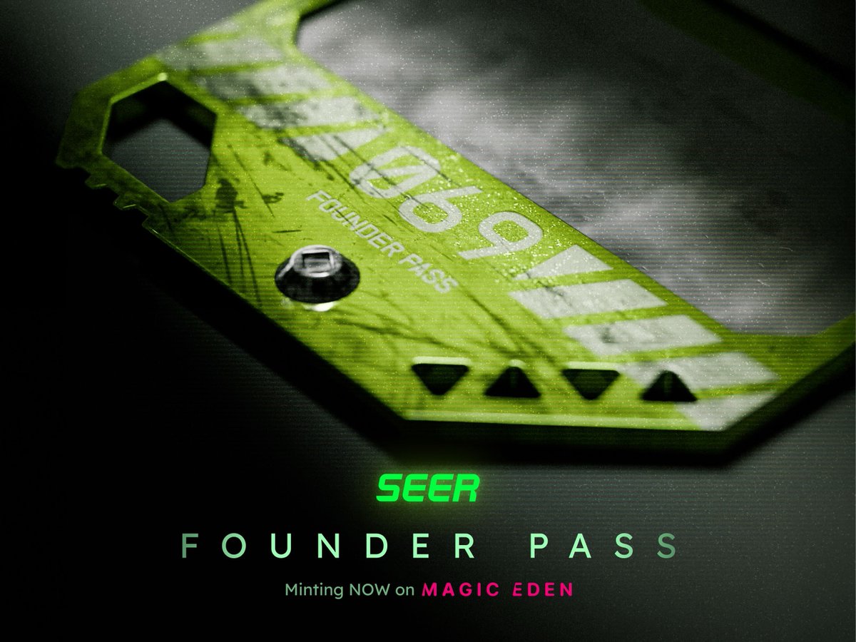 MagicEdenOnSOL's tweet image. SEER Founder Pass mint is live!

Go get yours NOW: magiceden.io/launchpad/seer…