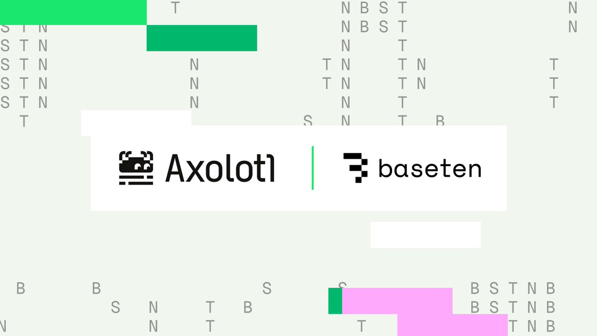 basetenco's tweet image. Want to fine-tune gpt-oss-120b? 

We teamed up with Axolotl to launch a new recipe to run fine-tuning out of the box — multi-node training, one-line deployments from the CLI, and built-in observability included.