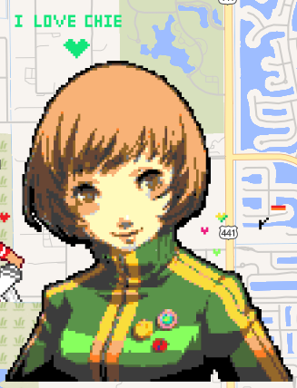 Me and a couple friends have finished a Chie drawing💚